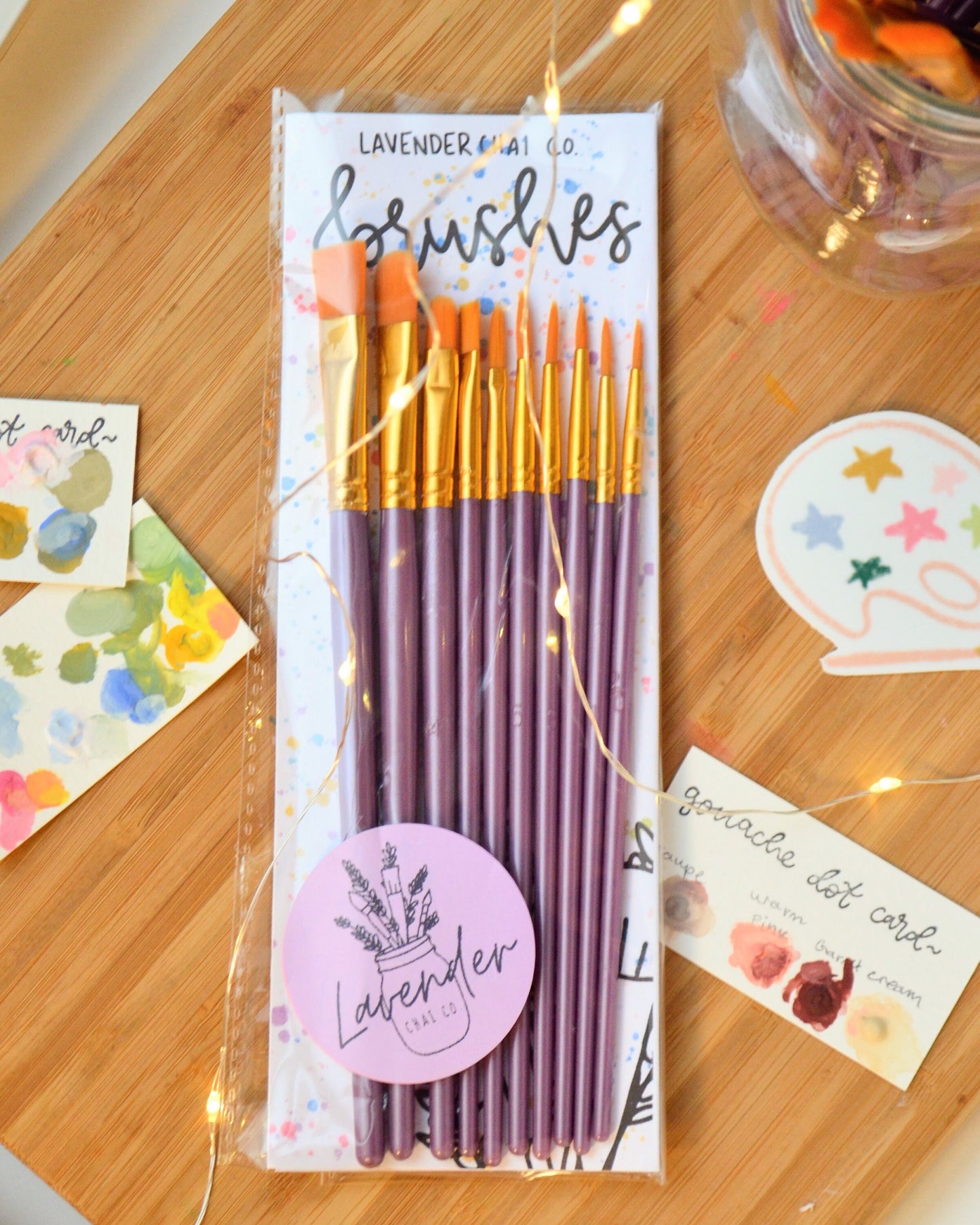 Lavender Chai Paintbrush Set 10