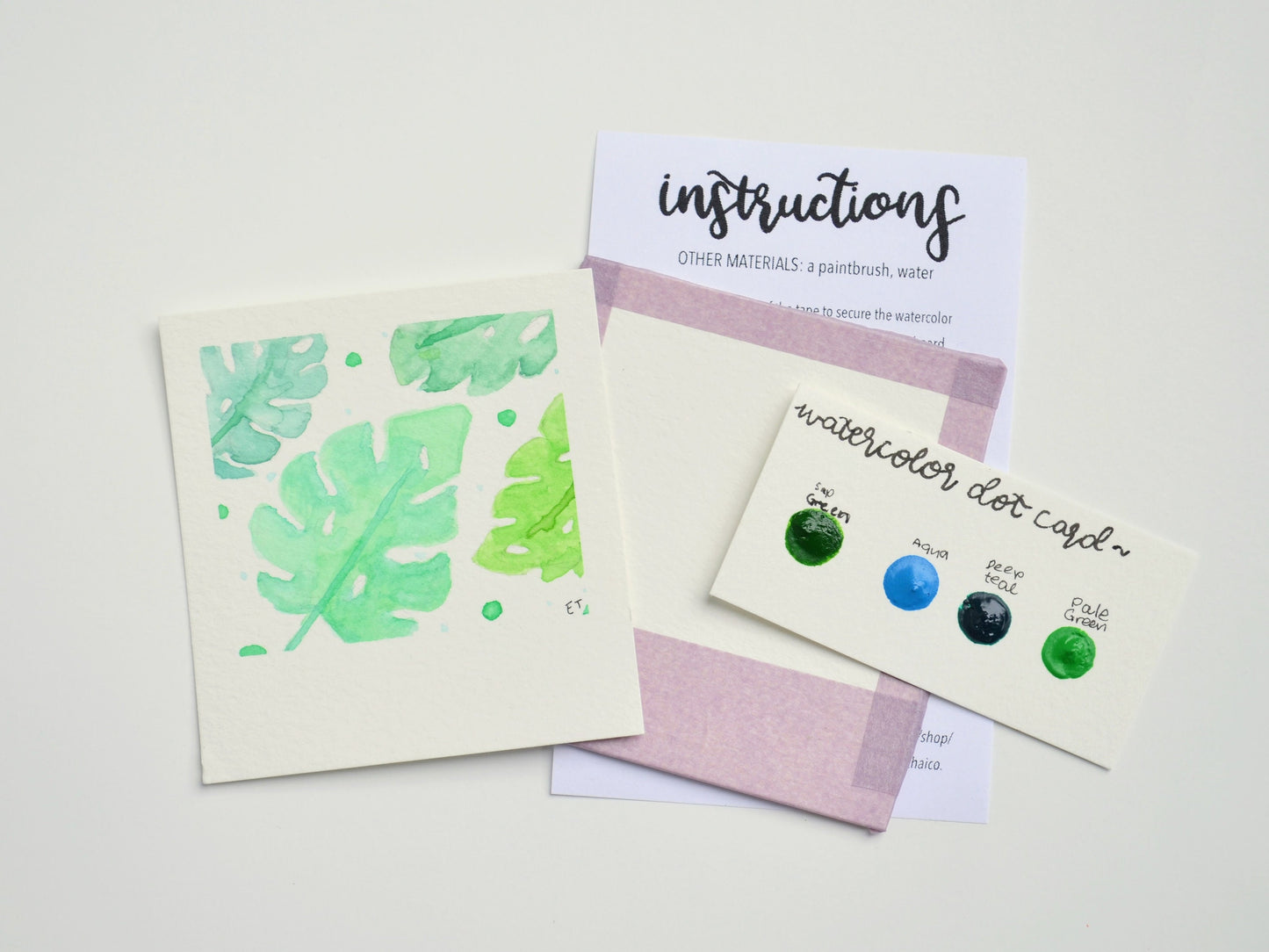 Mini Painting Kit- Tropical Leaves