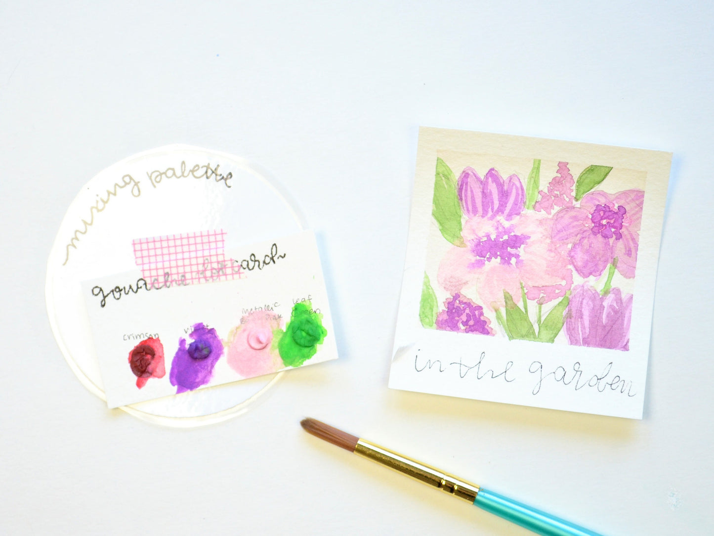Mini Painting Kit- Pretty Pink Florals
