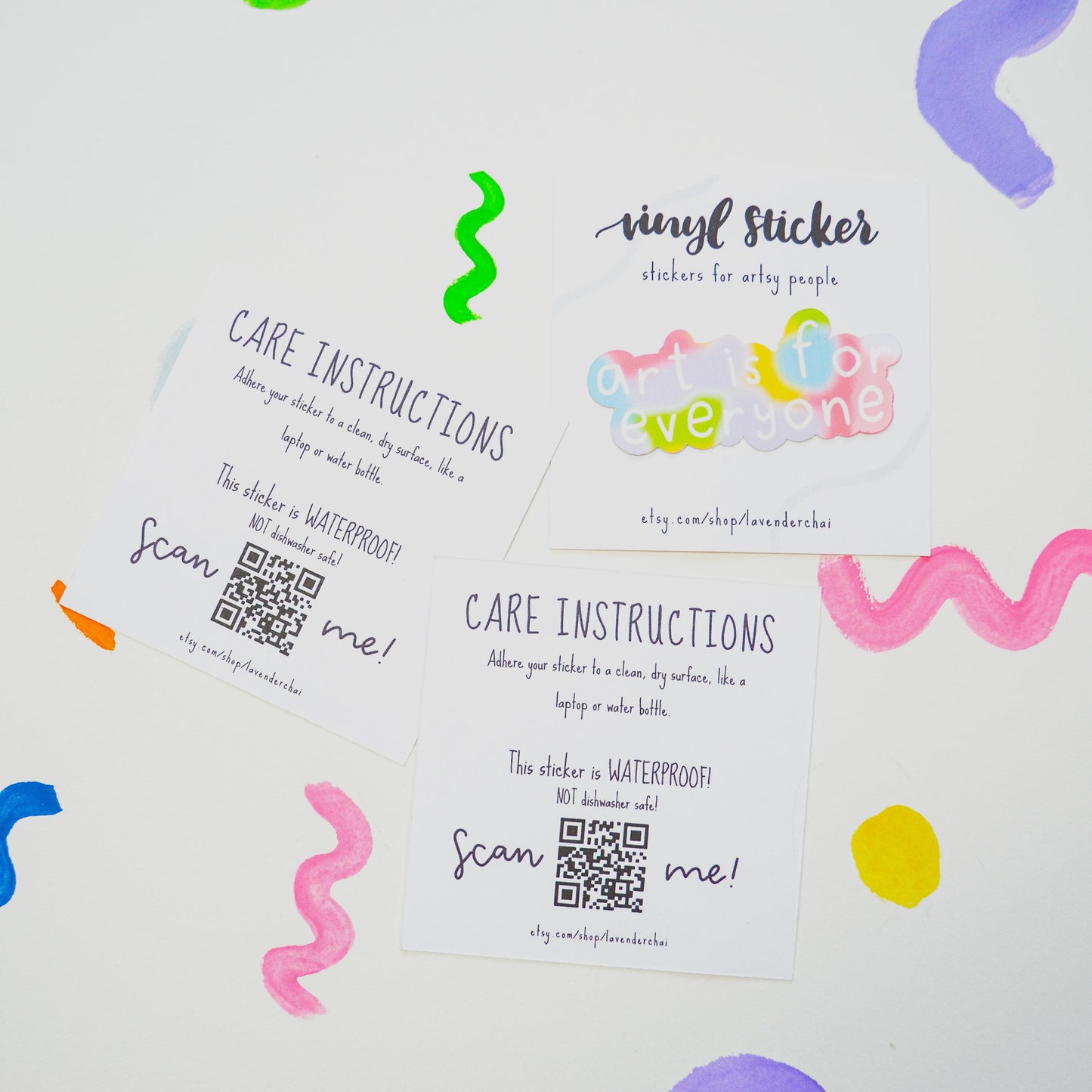 Create Rainbow Vinyl Artist Gift Sticker