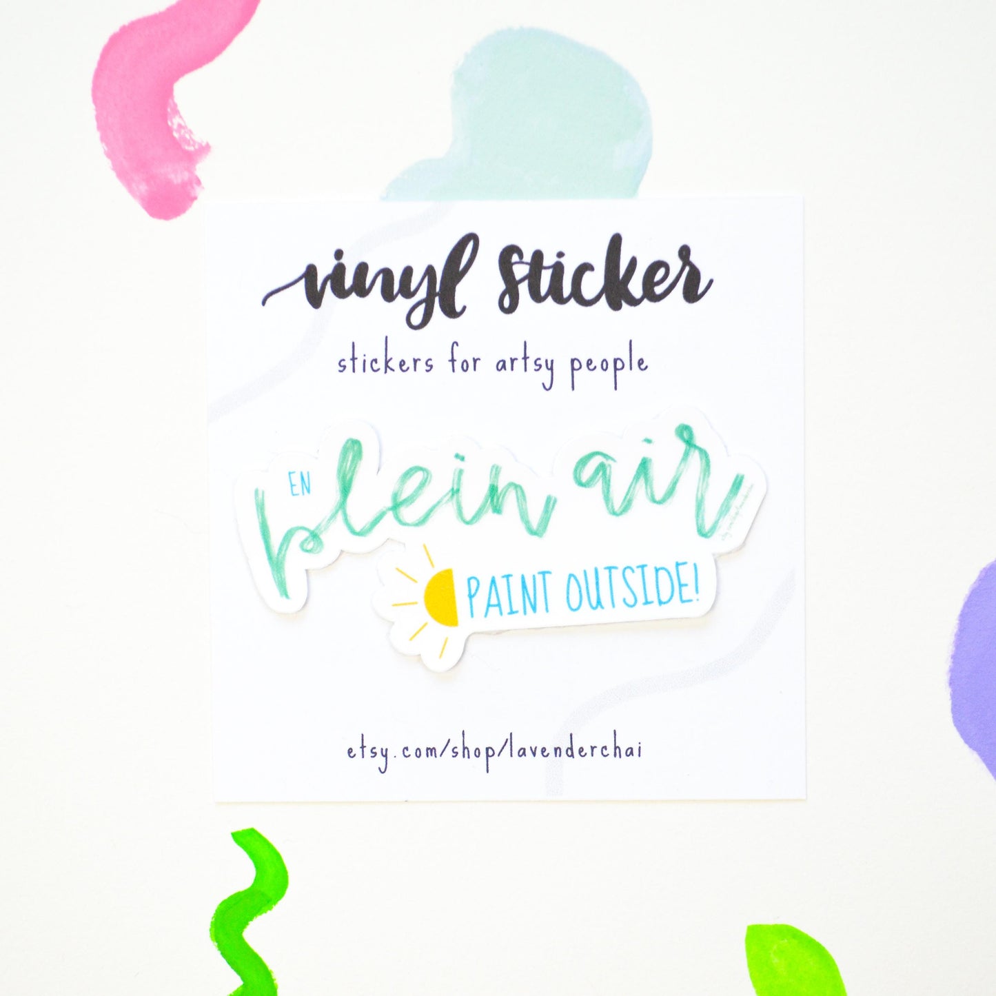 Plein Air Painting Vinyl Artist Gift Sticker