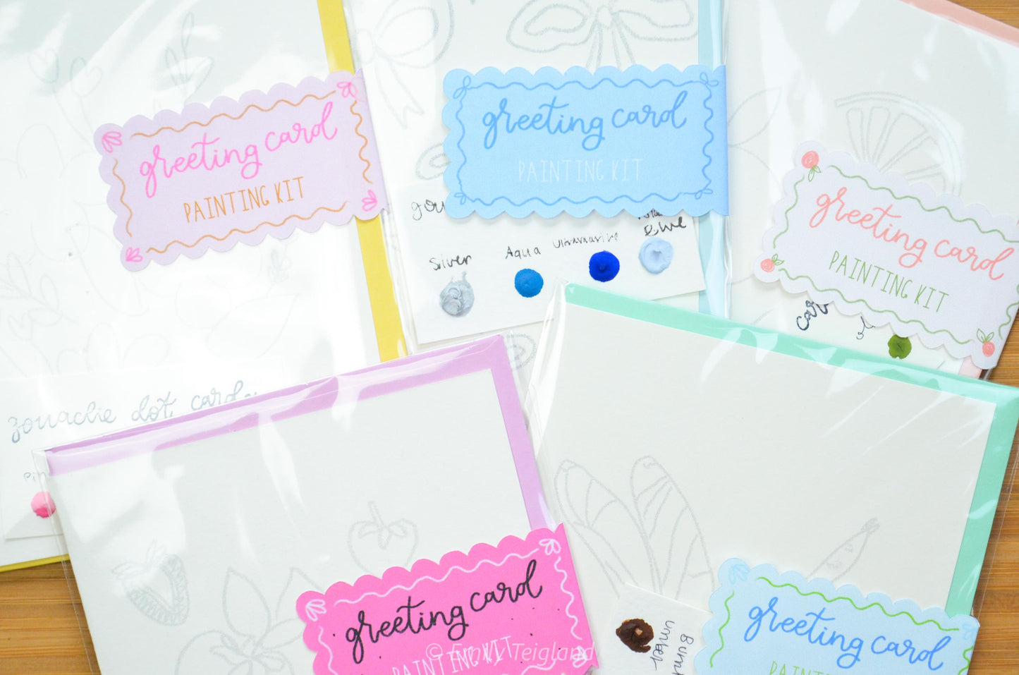 Flowers Watercolor Greeting Card Painting Kit