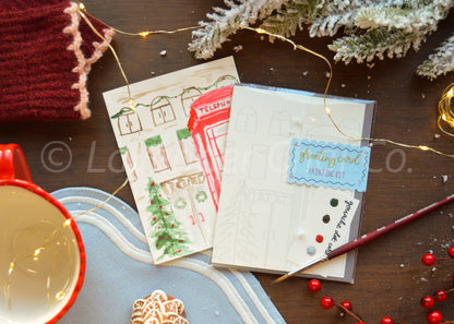 Bundle- Holiday Watercolor Greeting Card Painting Kits