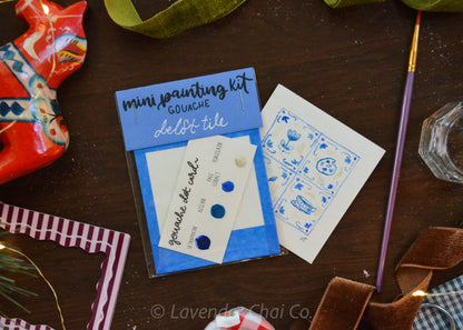Mini Painting Kit- Delft Tile