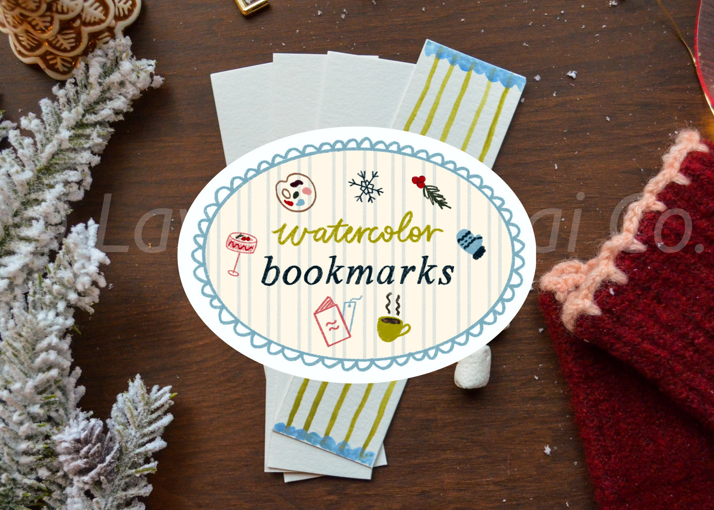 🎁 Blank Watercolor Bookmarks - Set of Four (100% off)