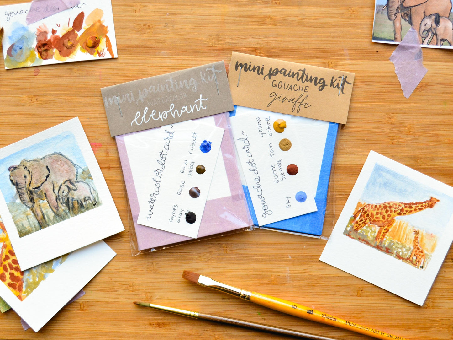 Animal Friends Mini Painting Kit Watercolor BUNDLE