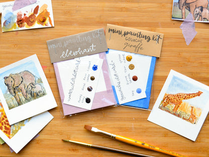 Animal Friends Mini Painting Kit Watercolor BUNDLE