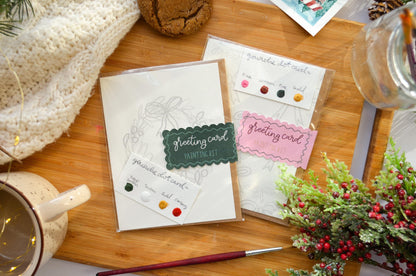 Watercolor Greeting Card Painting Kit- Festive Bows