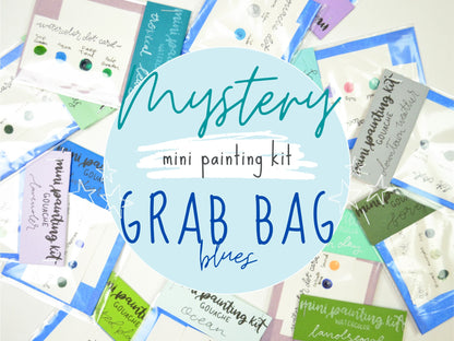 BLUE Mystery Grab Bag Mini Painting Kit