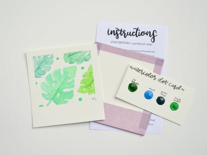 Mini Painting Kit- Tropical Leaves