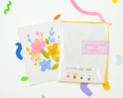 Flowers Watercolor Greeting Card Painting Kit