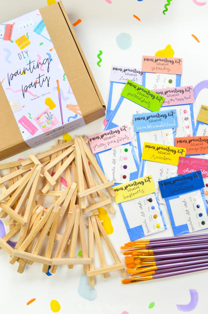 DIY Painting Party Mini Kit with Easels