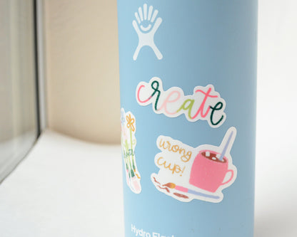 Happy Painting Rainbow Vinyl Artist Gift Sticker