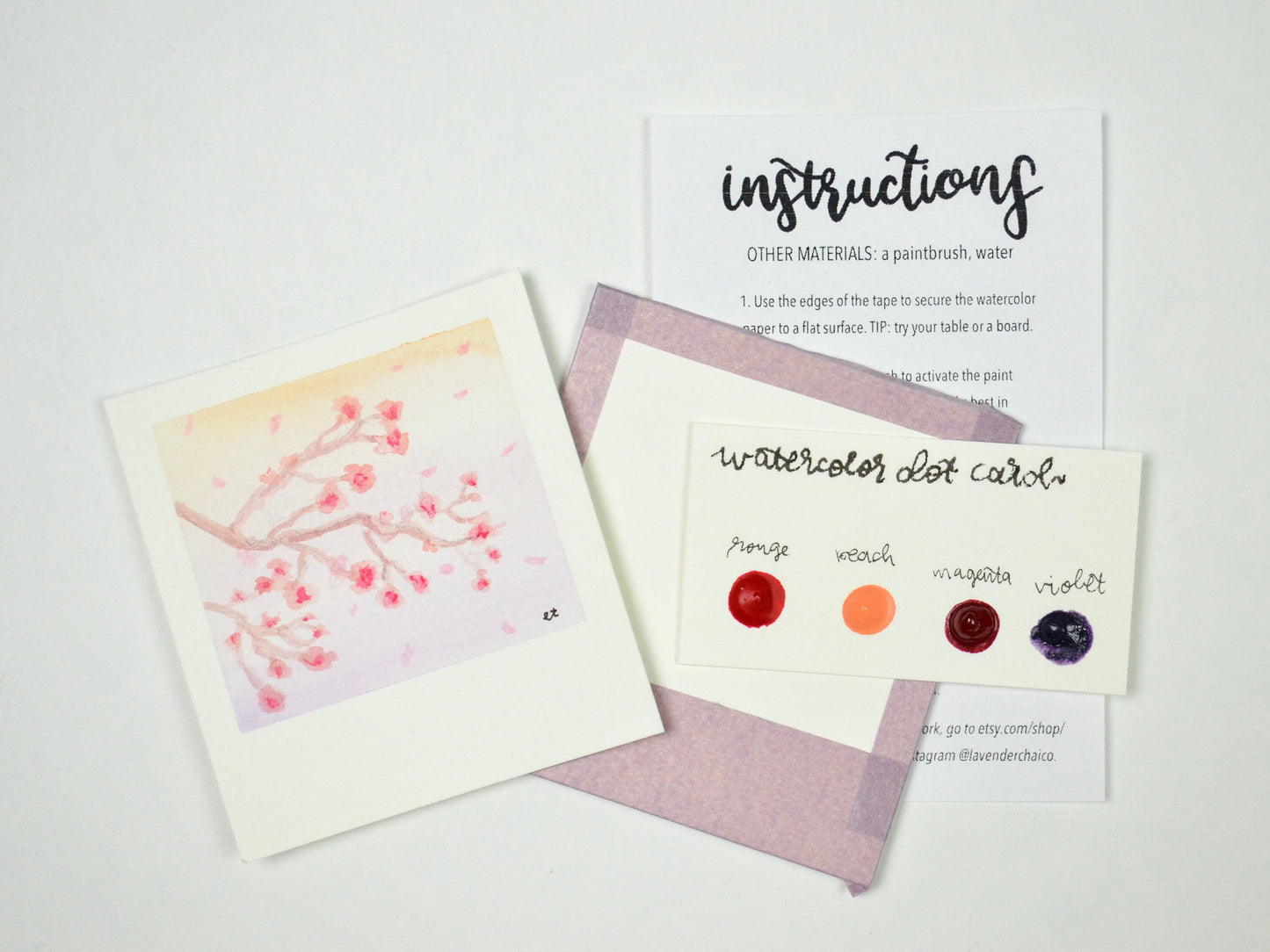 Mini Painting Kit- Cherry Blossoms
