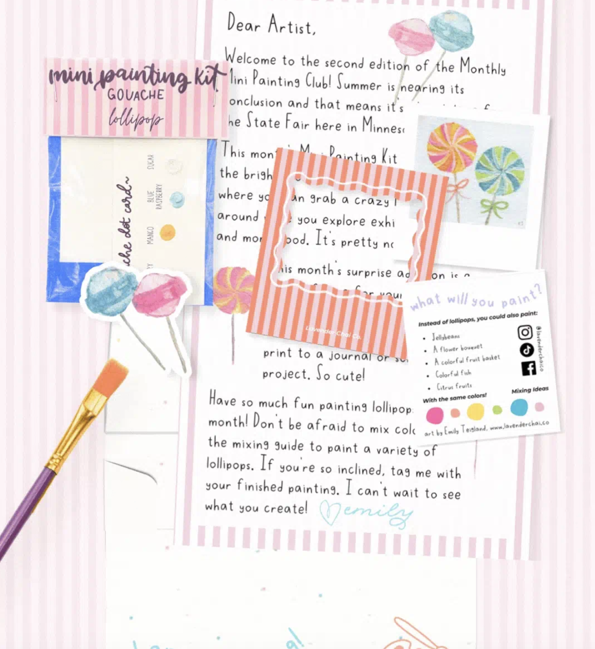 August 2026 Lollipops - The Monthly Mini Painting Club Catch Up