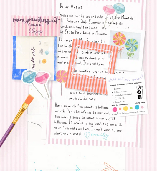 August 2026 Lollipops - The Monthly Mini Painting Club Catch Up