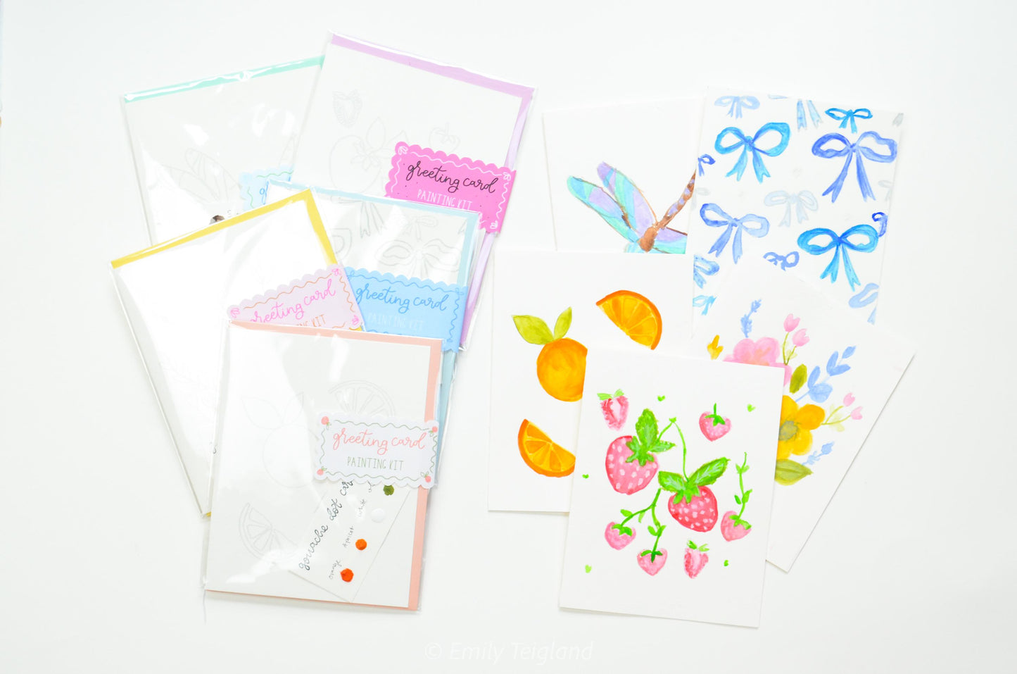 Flowers Watercolor Greeting Card Painting Kit