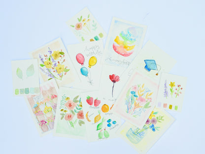 DIY Painting Kit BUNDLE Watercolor & Gouache + 4 FREE Brushes!