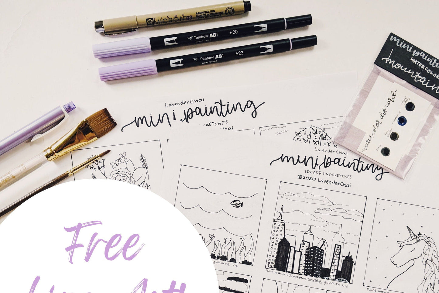 Mini Painting Kit- Wildflowers