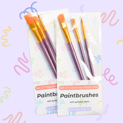 Lavender Chai Paintbrush Set 3
