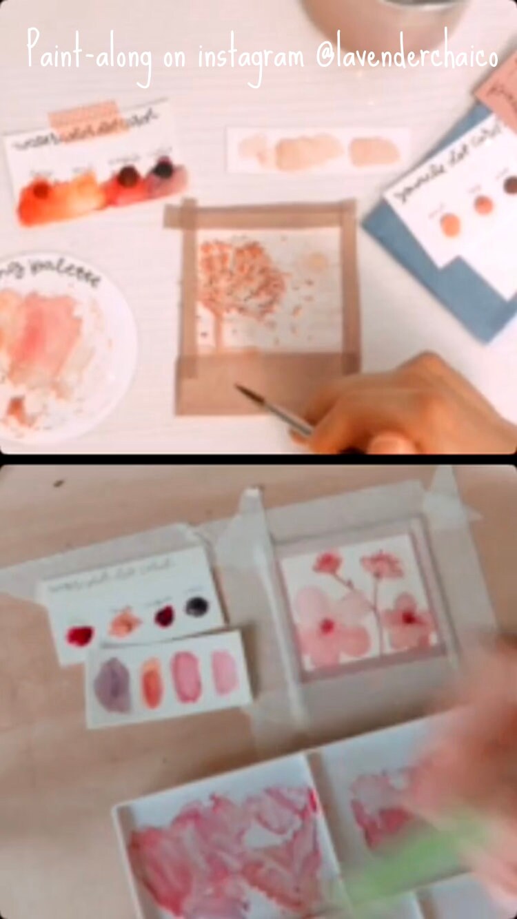 Mini Painting Kit- Cherry Blossoms